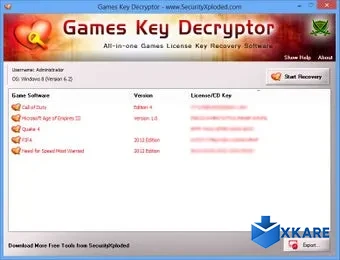 Games Key Decryptor