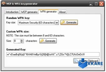 WEP and WPA Key Generator