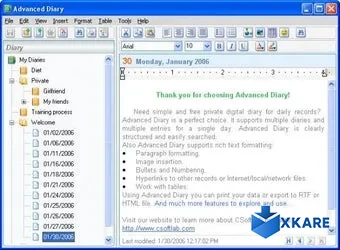 Advanced Diary