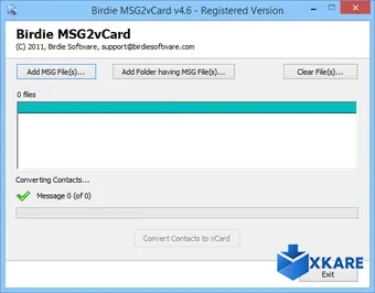 Birdie MSG to vCard Converter