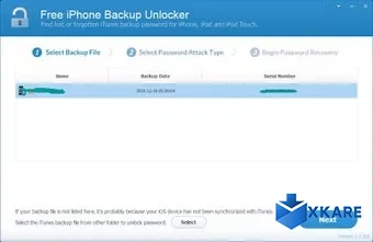 Free iPhone Backup Unlocker