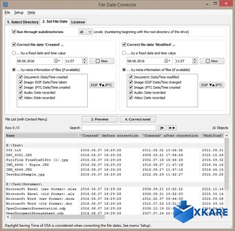 File Date Corrector