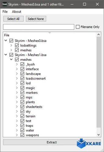 Bethesda Archive Extractor (BSA and BA2)
