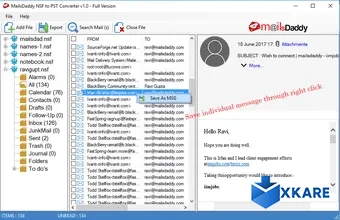 MailsDaddy NSF to PST Converter