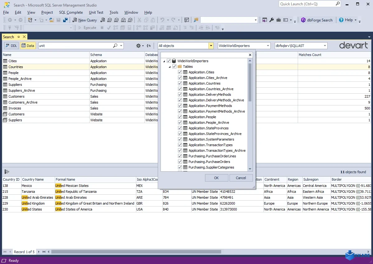 dbForge Search for SQL Server