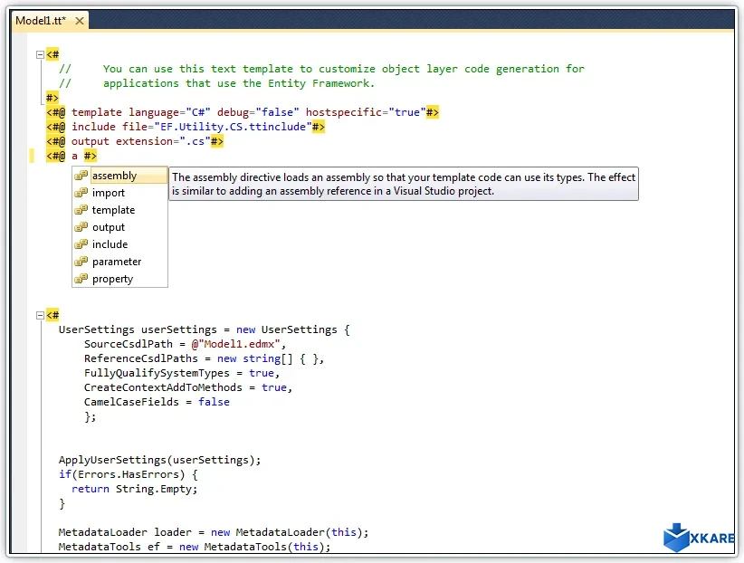T4 Editor for Visual Studio 2010