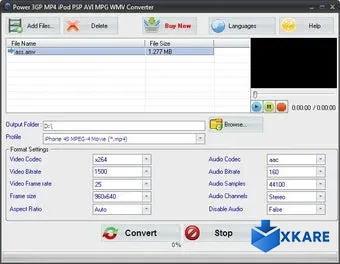 Power 3GP MP4 iPod PSP AVI MPG WMV Converter