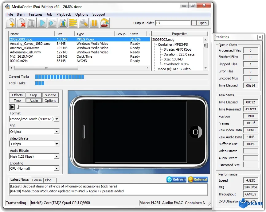 MediaCoder iPhone iPad iPod