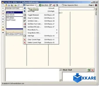Text Block Writer