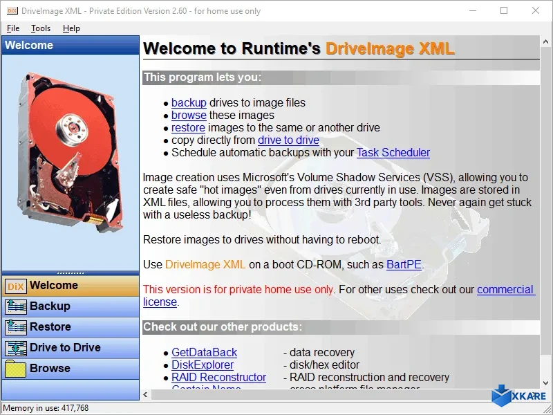 DriveImage XML