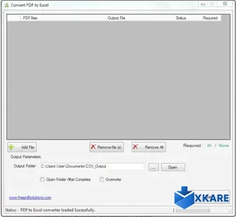 Free PDF to Excel Converter