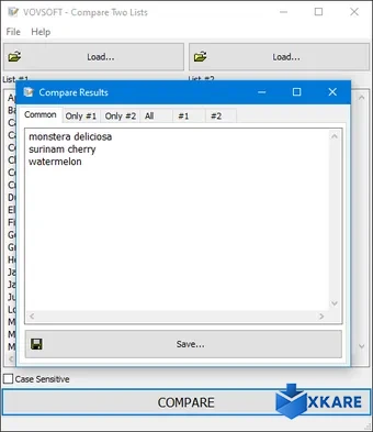 Compare Two Lists