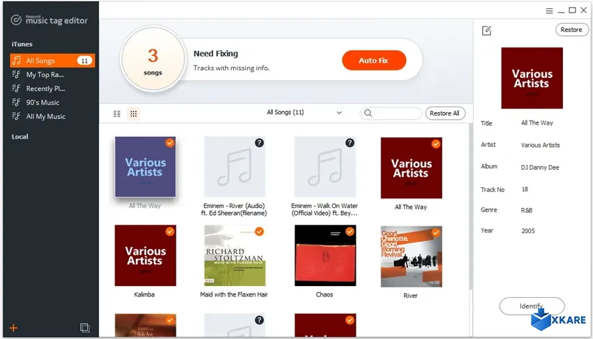 KeepVid music tag editor