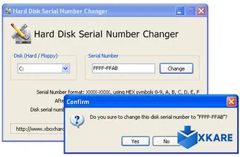 Hard Disk Serial Number Changer