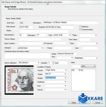StampManage Deluxe Stamp Collecting Software