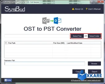 SysBud OST to PST Converter