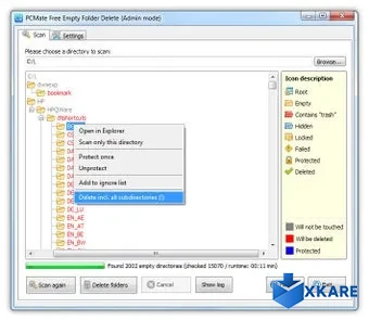 PCMate Free Empty Folder Delete