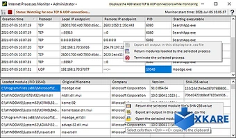 Internet Processes Monitor