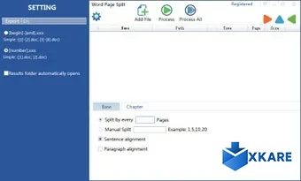 MS Word Pages Split