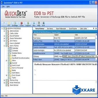 QuickData EDB to PST