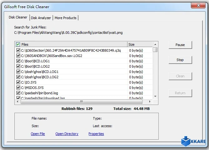 Gilisoft Free Disk Cleaner