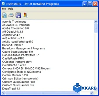 List Installs