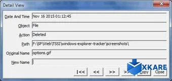 Windows Explorer Tracker