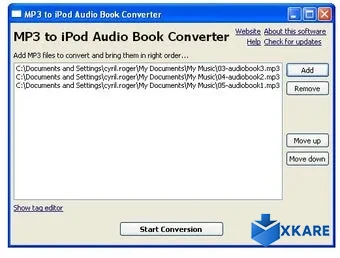 MP3 to iPod Audio Book Converter