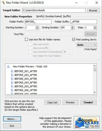New Folder Wizard