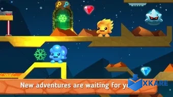 Fire and Ice - Pair Maze Runner Game