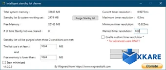Intelligent standby list cleaner