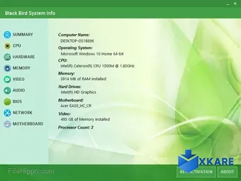 Black Bird System Info
