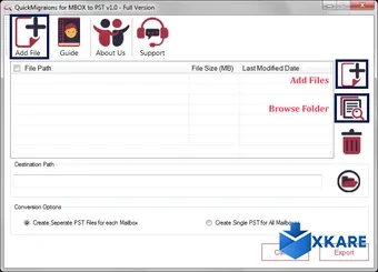 QuickMigrations for MBOX to PST