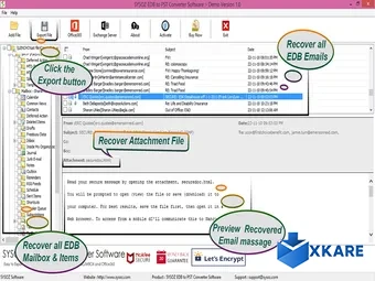 SysOZ EDB to PST Converter