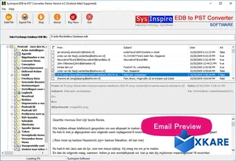 SysInspire EDB to PST Converter