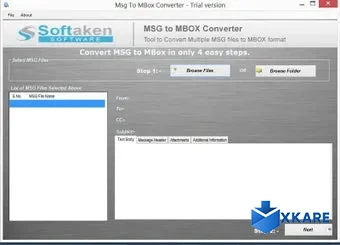Softaken MSG to MBOX Converter