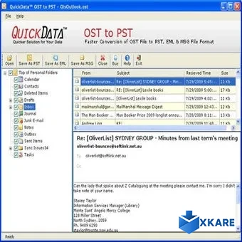 QuickData OST to PST