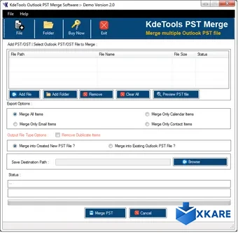 KDETools PST Merge Software