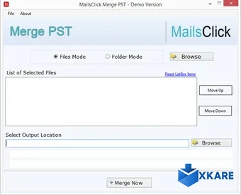 MailsClick Merge PST File