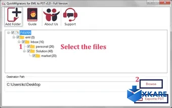 QuickMigrations for EML to PST
