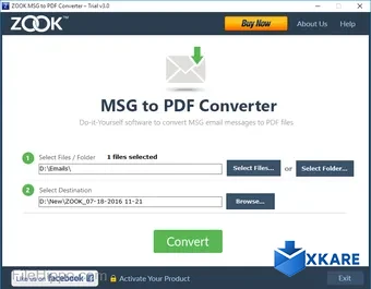 ZOOK MSG to PDF Converter