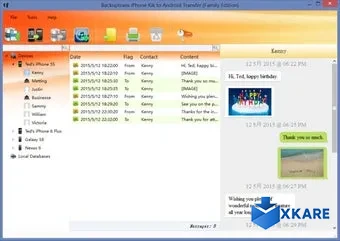Backuptrans iPhone Kik to Android Transfer
