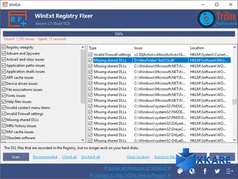 WinExt Registry Fixer