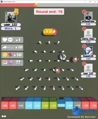 TiktokLive game (Plinko-standart)