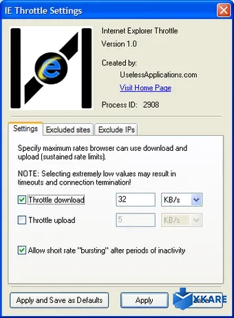 IE Throttle