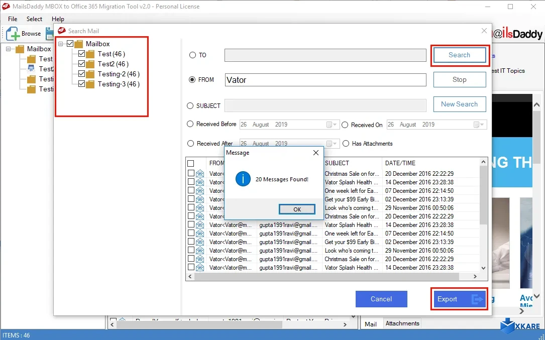 MailsDaddy MBOX to Office 365 Migration Tool