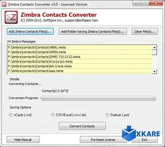 Zimbra Contacts Converter
