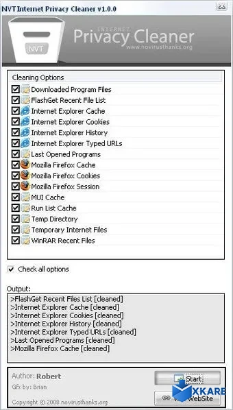 NVT Internet Privacy Cleaner