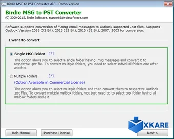 Birdie MSG to PST Converter