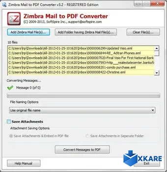 Zimbra Mail to PDF Converter